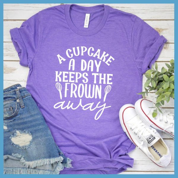 A Cupcake A Day Keeps The Frown Away T-Shirt Colored Edition_9814